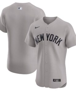 Men's New York Yankees Gray Road Elite Jersey