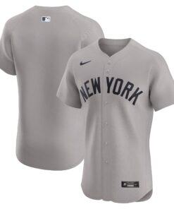 Men's New York Yankees Gray Road Elite Jersey