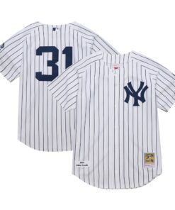 Men's New York Yankees Ichiro Suzuki Mitchell & Ness White 2014 Cooperstown Collection Throwback Jersey