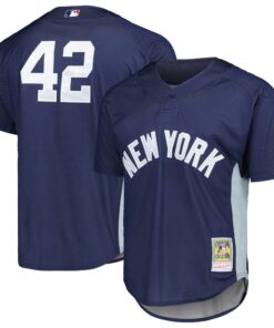Men's New York Yankees Mariano Rivera Mitchell & Ness Navy Cooperstown Collection 2009 Batting Practice Jersey