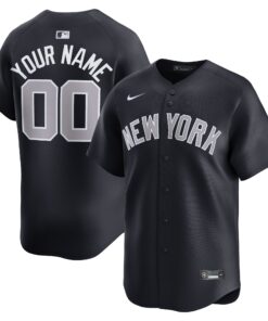 Men's New York Yankees Navy Alternate Limited Custom Jersey