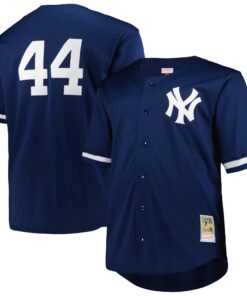 Men's New York Yankees Reggie Jackson Mitchell & Ness Navy Big & Tall Cooperstown Collection Mesh Batting Practice Jersey