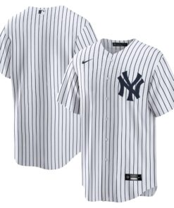 Men's New York Yankees White Home Blank Jersey