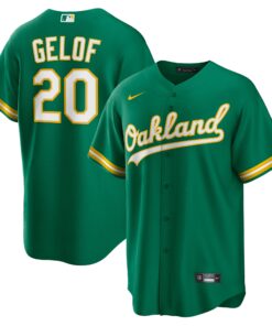 Men's Oakland Athletics Zack Gelof Kelly Green Alternate Jersey