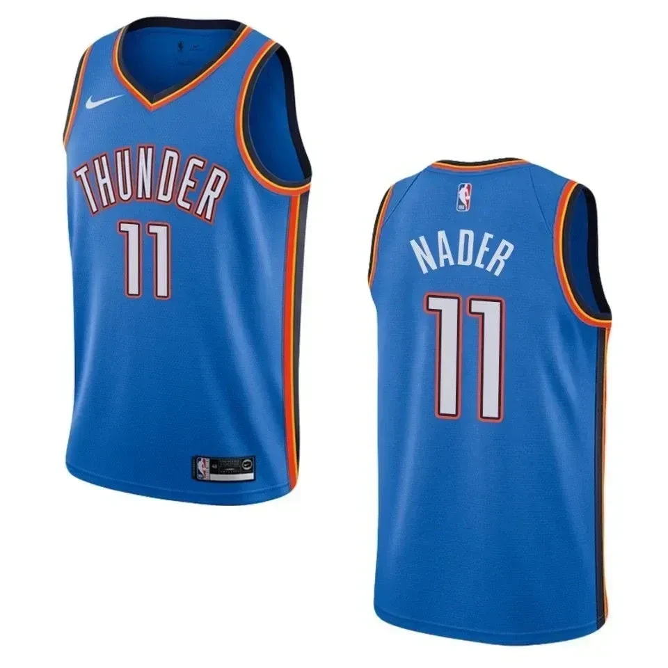 Men's Oklahoma City Thunder 11 Abdel Nader Icon Swingman Jersey - Blue - JS357