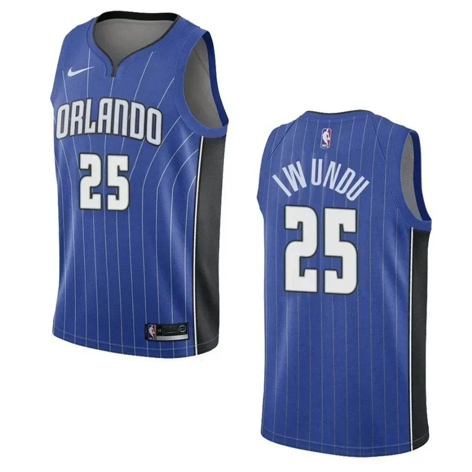 Men's Orlando Magic 25 Wes Iwundu Icon Swingman Jersey - Blue - JS208