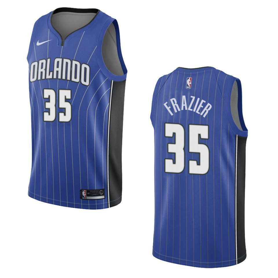Men's Orlando Magic 35 Melvin Frazier Icon Swingman Jersey - Blue - JS873