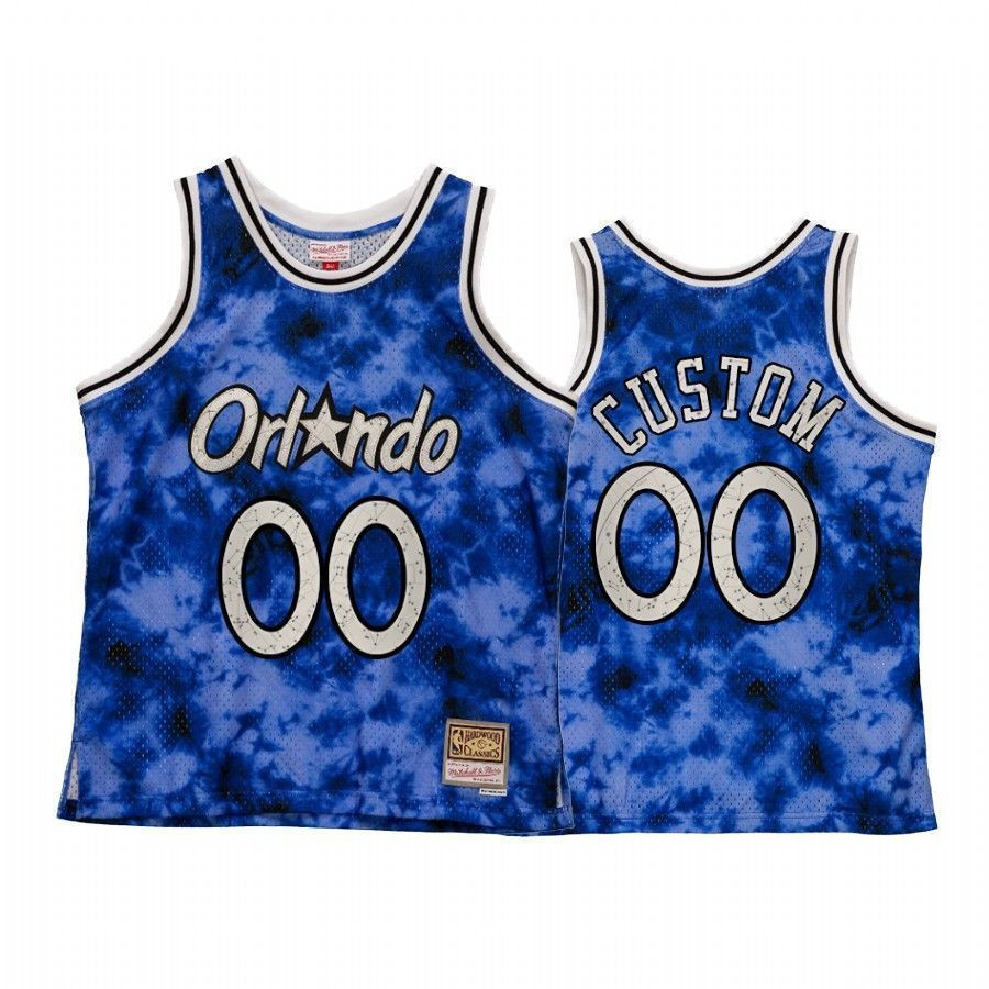 Men's Orlando Magic Custom Galaxy Constellation Jersey Royal Hardwood Classics - JS345