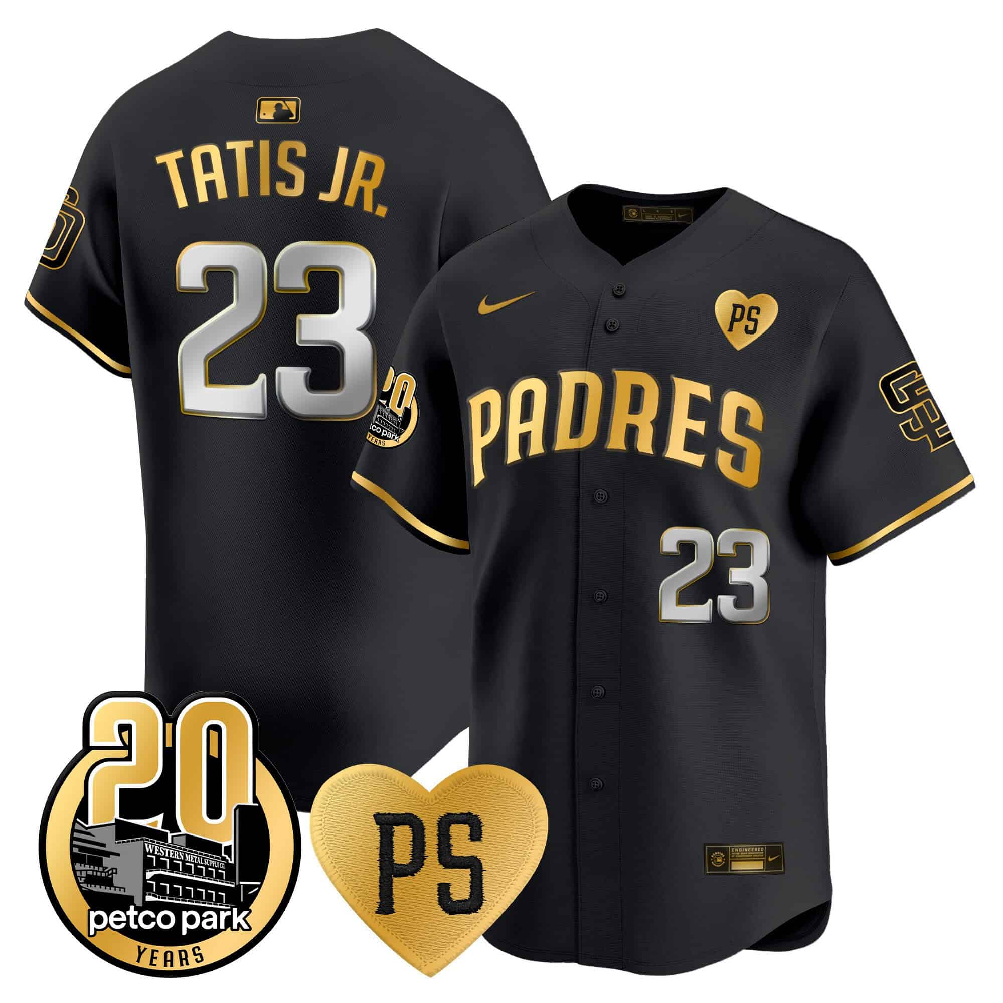 Men's Padres â€œFor Peterâ€ & Petco Park 20th Patch Vapor Premier Limited Jersey