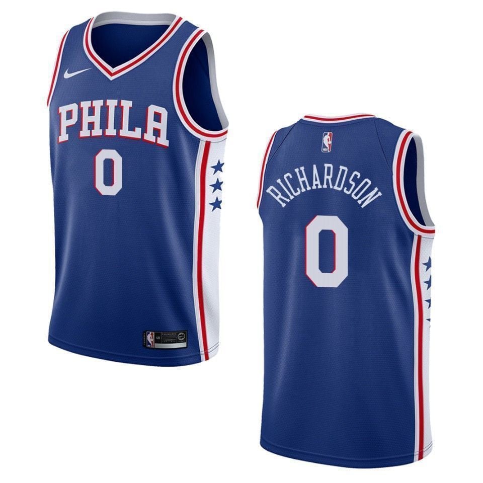 Men's Philadelphia 76ers 0 Josh Richardson Icon Swingman Jersey - Blue - JS137