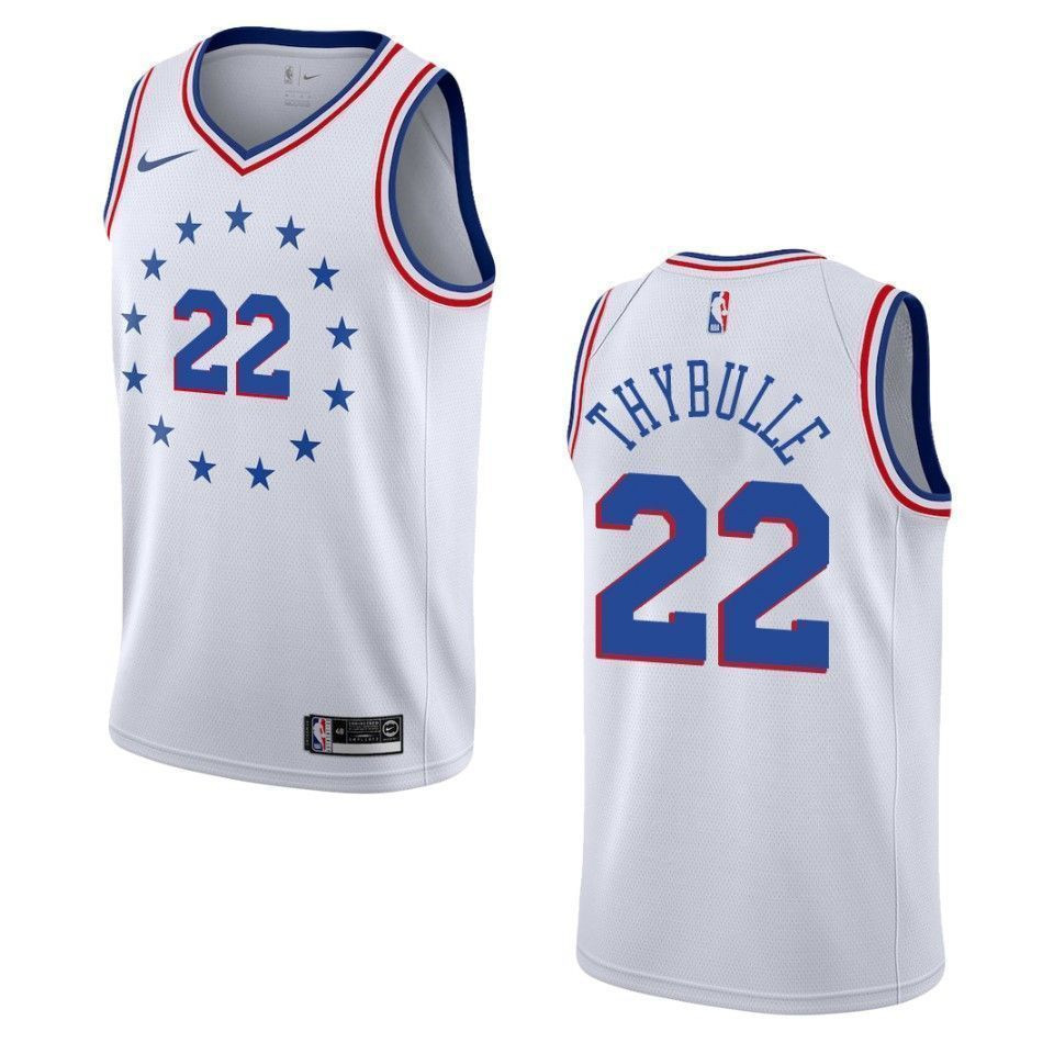 Men's Philadelphia 76ers 22 Matisse Thybulle Earned Swingman Jersey - White - JS251