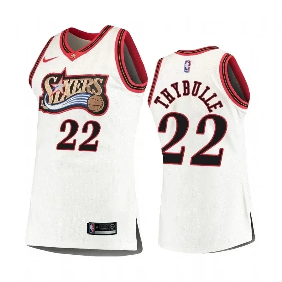 Men's Philadelphia 76ers 22 Matisse Thybulle White Hardwood Classics Jersey - JS648