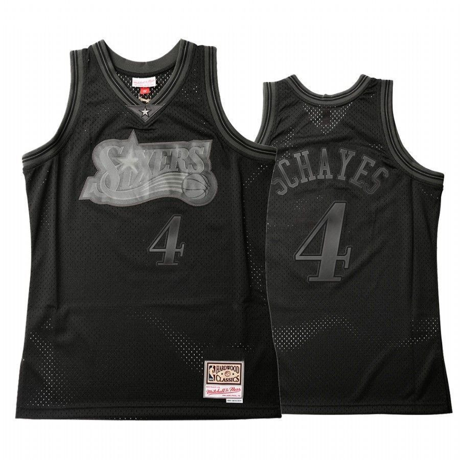 Men's Philadelphia 76ers Dolph Schayes 4 Throwback Tonal Jersey - JS299