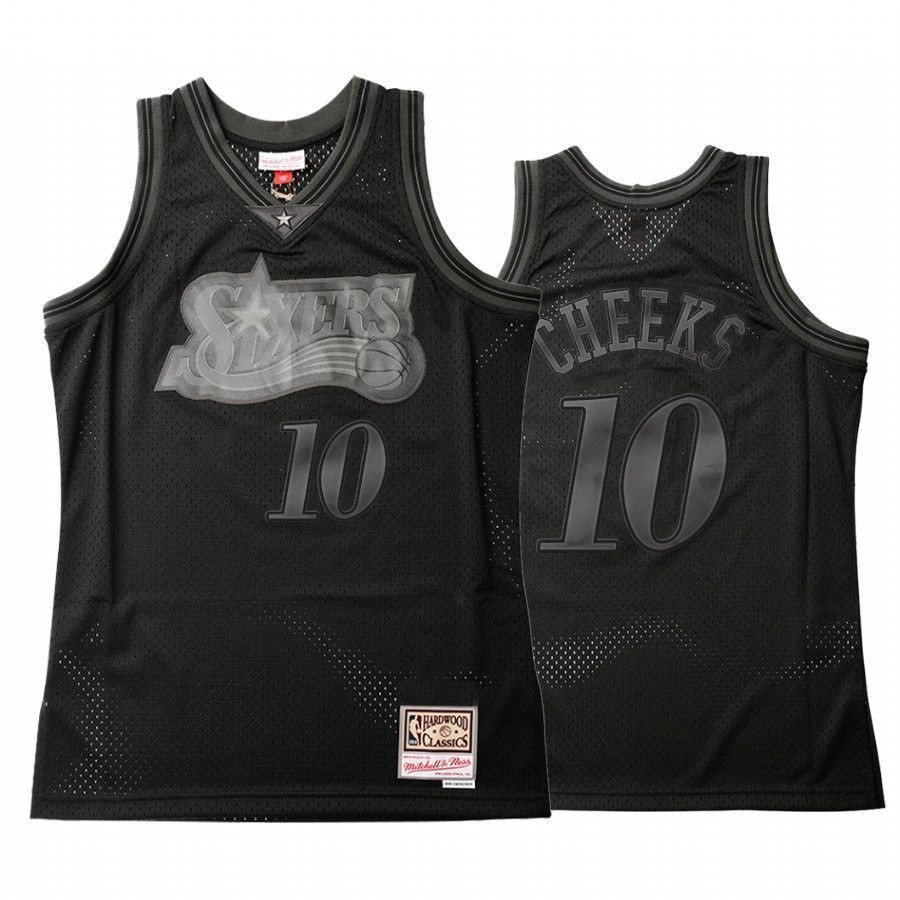 Men's Philadelphia 76ers Maurice Cheeks 10 Throwback Tonal Jersey - JS816