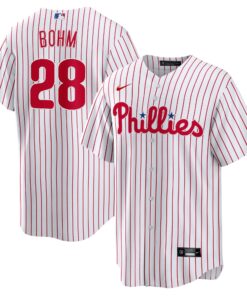 Men's Philadelphia Phillies Alec Bohm White Player Jersey