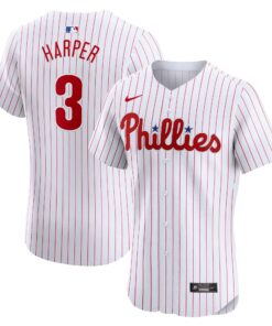 Men's Philadelphia Phillies Bryce Harper White Home Elite Jersey
