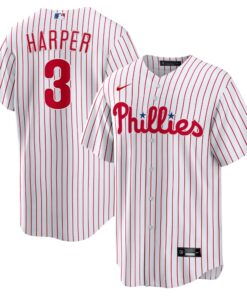 Men's Philadelphia Phillies Bryce Harper White Home Player Name Jersey