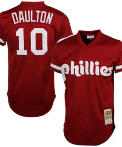 Men's Philadelphia Phillies Darren Daulton Mitchell & Ness Red Cooperstown Mesh Batting Practice Jersey