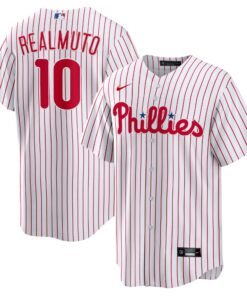 Men's Philadelphia Phillies JT Realmuto White Home Player Name Jersey