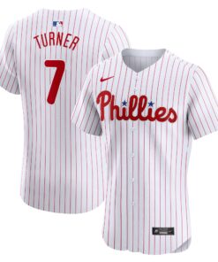 Men's Philadelphia Phillies Trea Turner White Home Elite Jersey