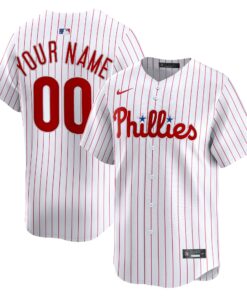 Men's Philadelphia Phillies White Home Limited Custom Jersey