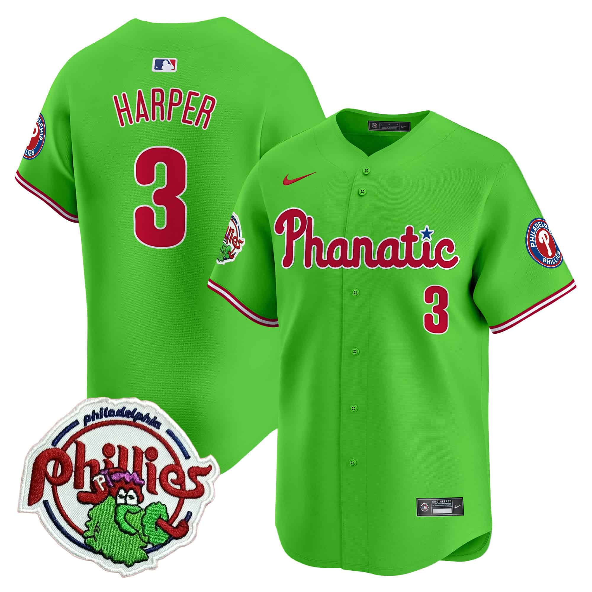 Men's Phillies Phanatic Patch Vapor Premier Limited Jersey