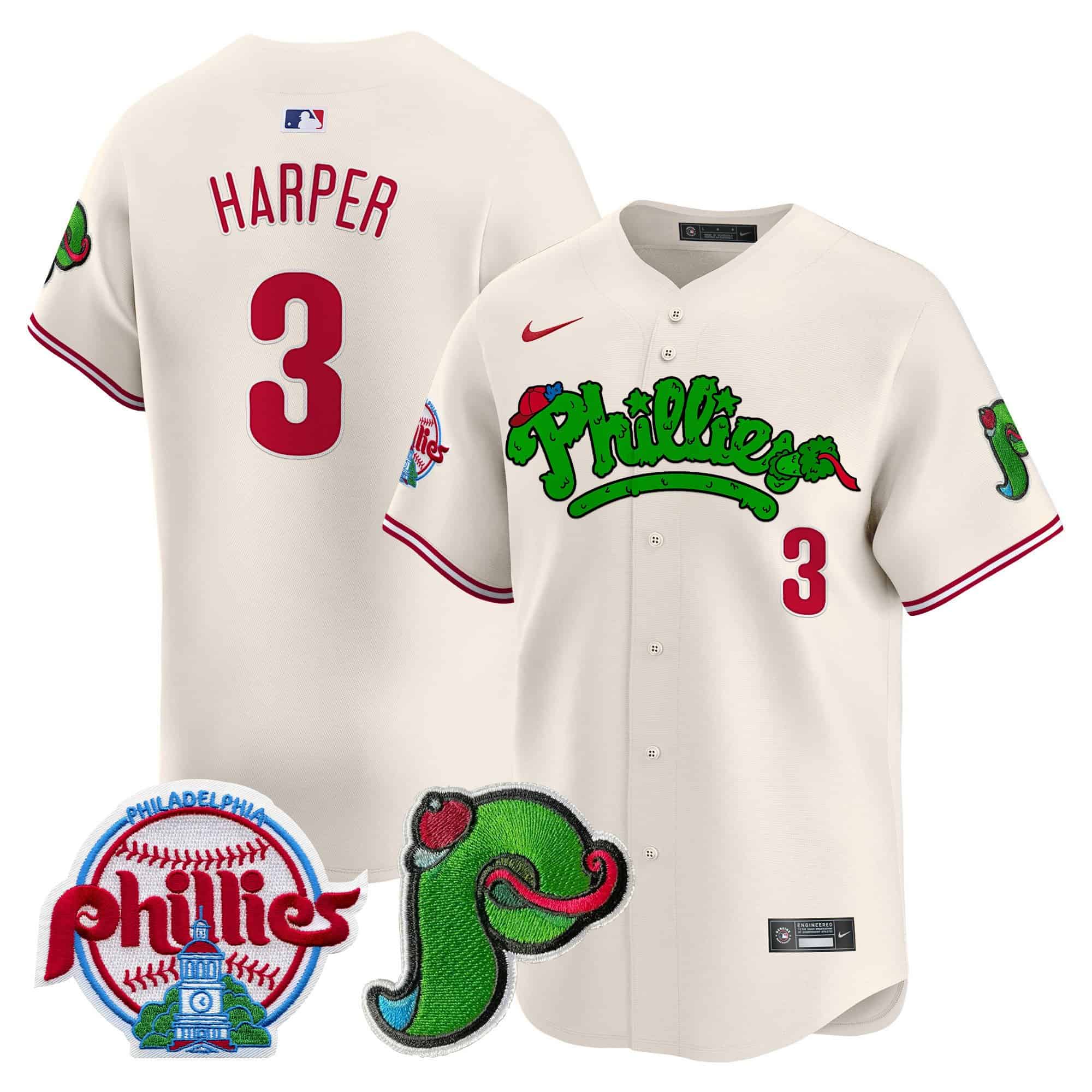 Men's Phillies Phanatic Patch Vapor Premier Limited Jersey V4