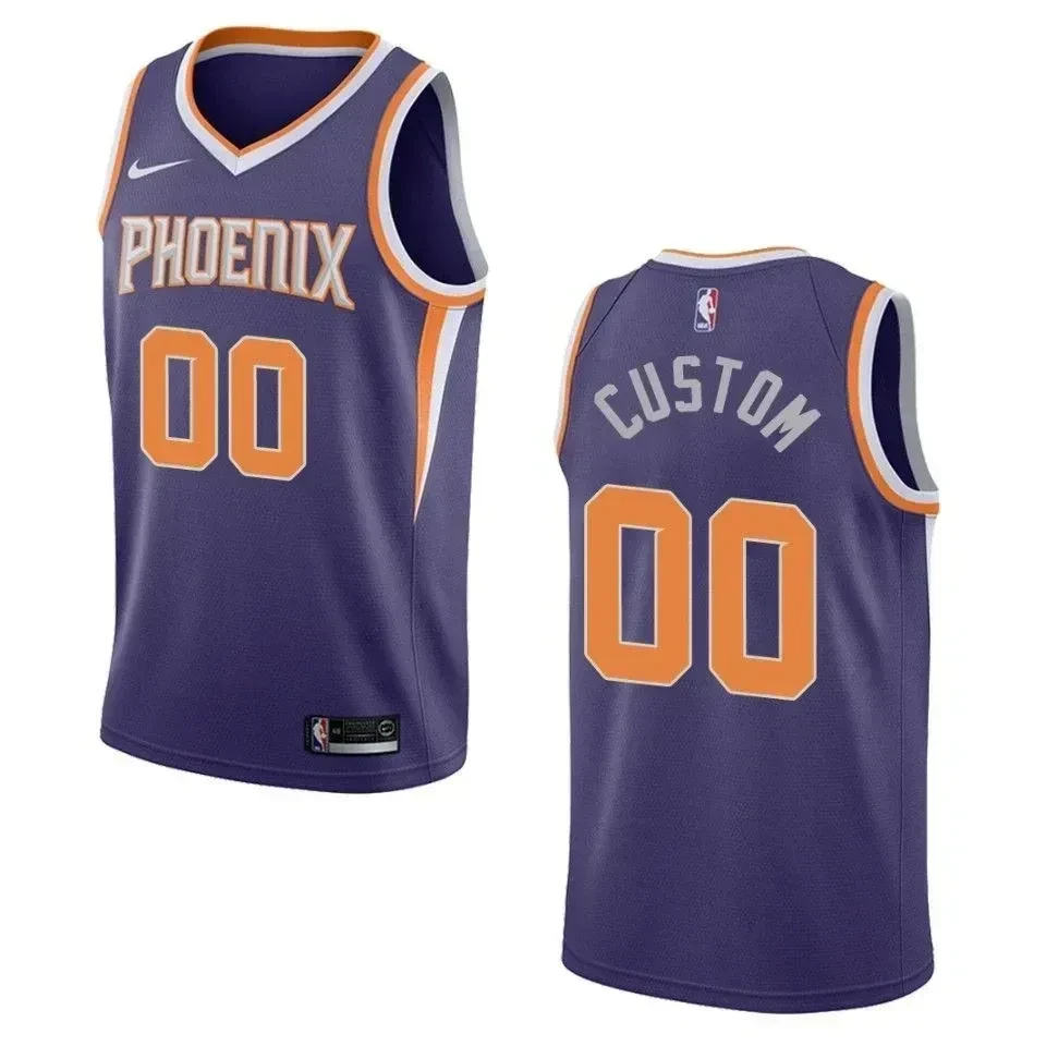 Men's Phoenix Suns 00 Custom Icon Swingman Jersey - Purple - JS902