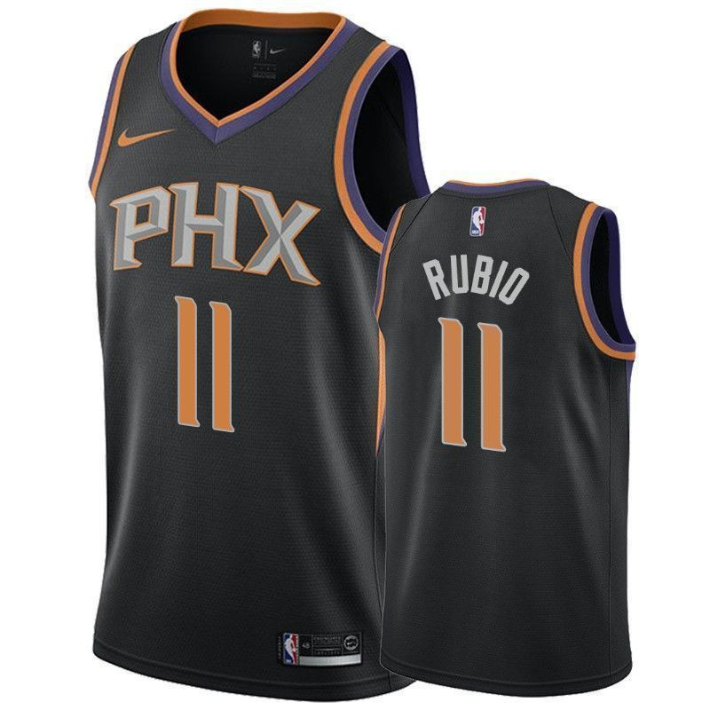 Men's Phoenix Suns Ricky Rubio 11 Statet Jersey - JS226