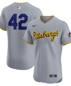 Men's Pittsburgh Pirates Gray Road 2024 Jackie Robinson Day Elite Jersey