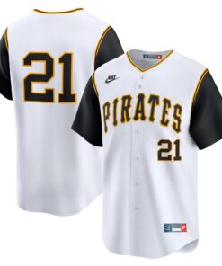 Men's Pittsburgh Pirates Roberto Clemente White Throwback Cooperstown Limited Jersey