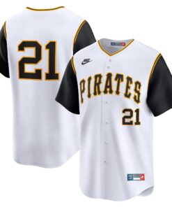 Men's Pittsburgh Pirates Roberto Clemente White Throwback Cooperstown Limited Jersey