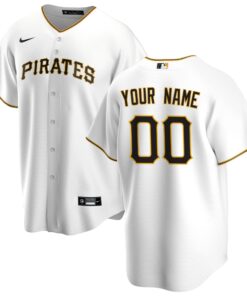 Men's Pittsburgh Pirates White Home Custom Jersey