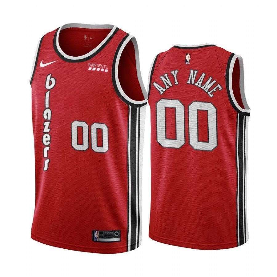 Men's Portland Trail Blazers Custom Red Classic Edition Jersey - JS245