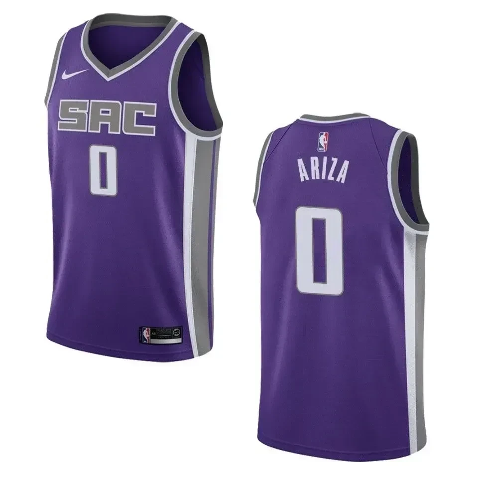 Men's Sacramento Kings 0 Trevor Ariza Icon Swingman Jersey - Purple - JS955