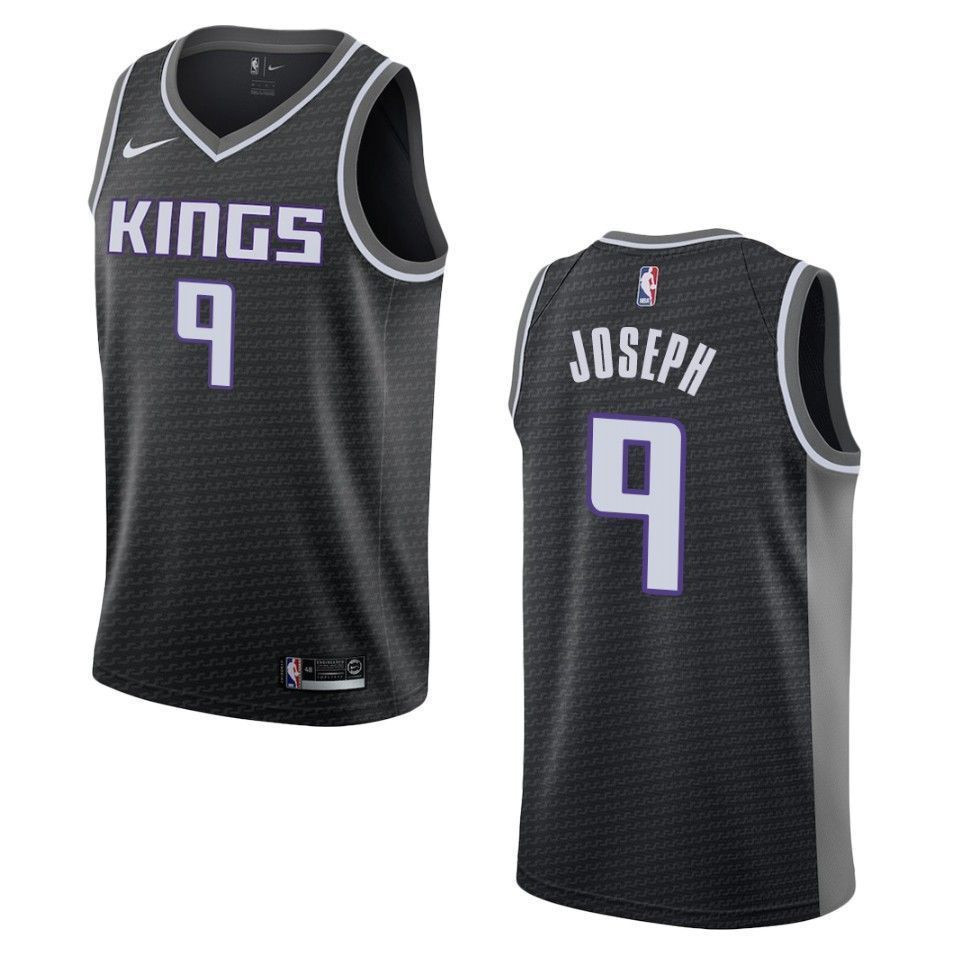 Men's Sacramento Kings 9 Cory Joseph Statement Swingman Jersey - Black - JS464