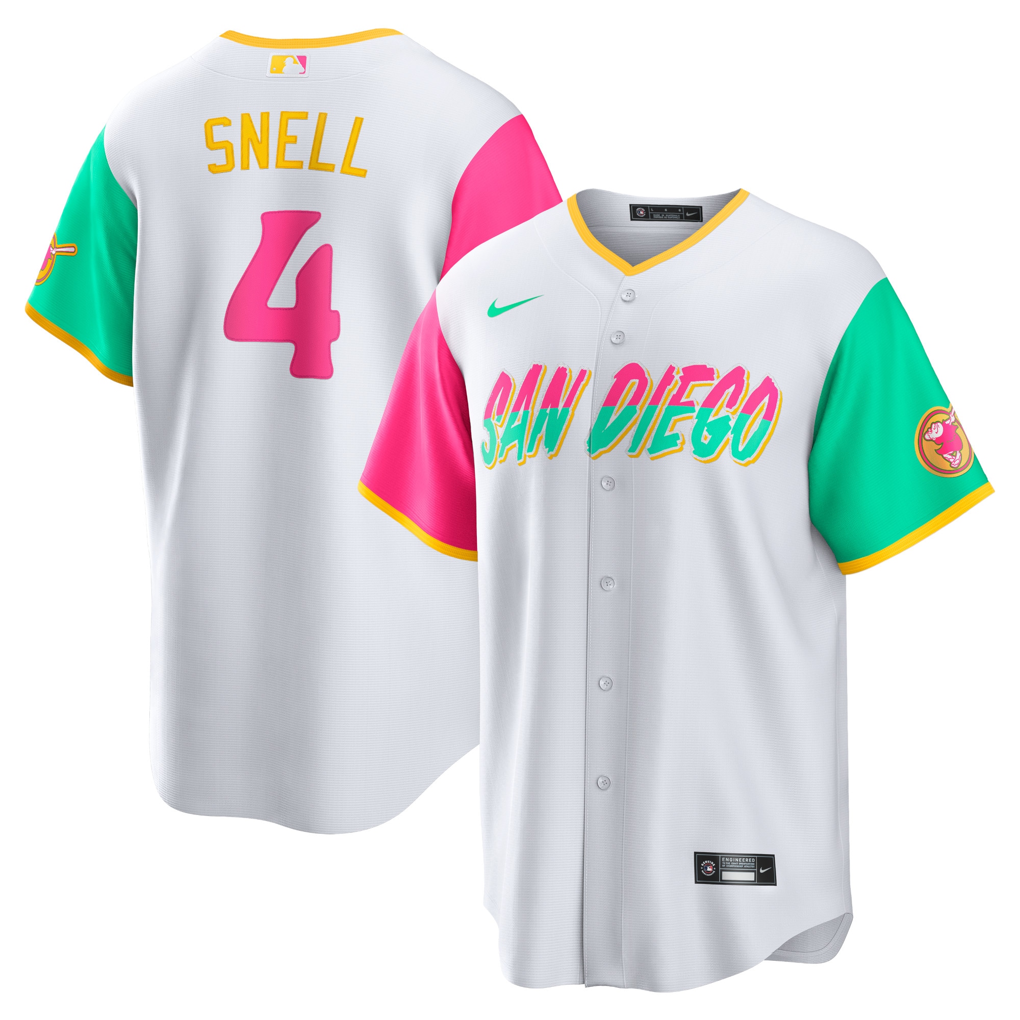 Men's San Diego Padres Blake Snell White City Connect Player Jersey