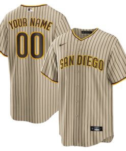 Men's San Diego Padres Brown Road Custom Jersey