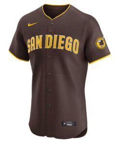Alternative view of Men's San Diego Padres Fernando Tatis Jr. Brown Road Elite Player Jersey