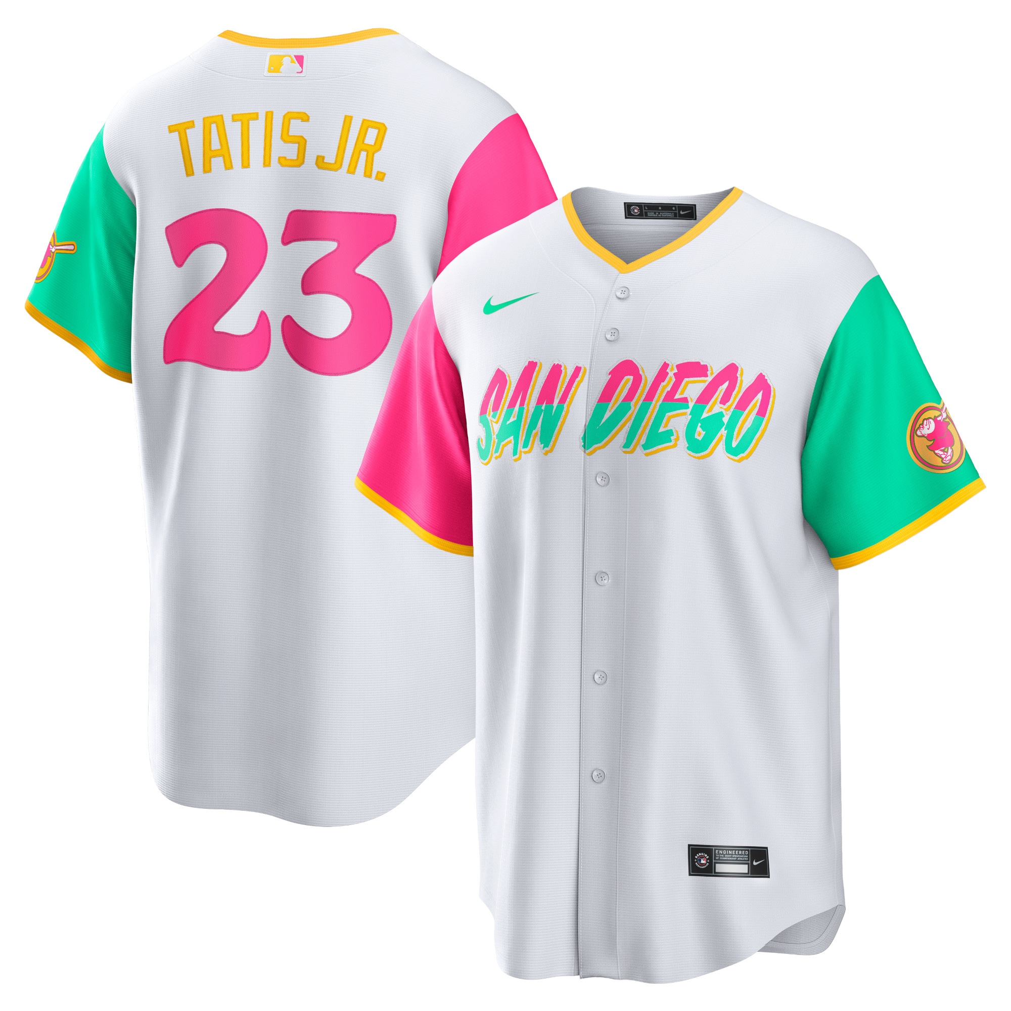 Men's San Diego Padres Fernando Tatis Jr. White City Connect Player Jersey