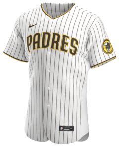 Alternative view of Men's San Diego Padres Fernando TatÃ­s Jr. White/Brown Home Player Jersey