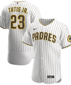 Men's San Diego Padres Fernando TatÃ­s Jr. White/Brown Home Player Jersey