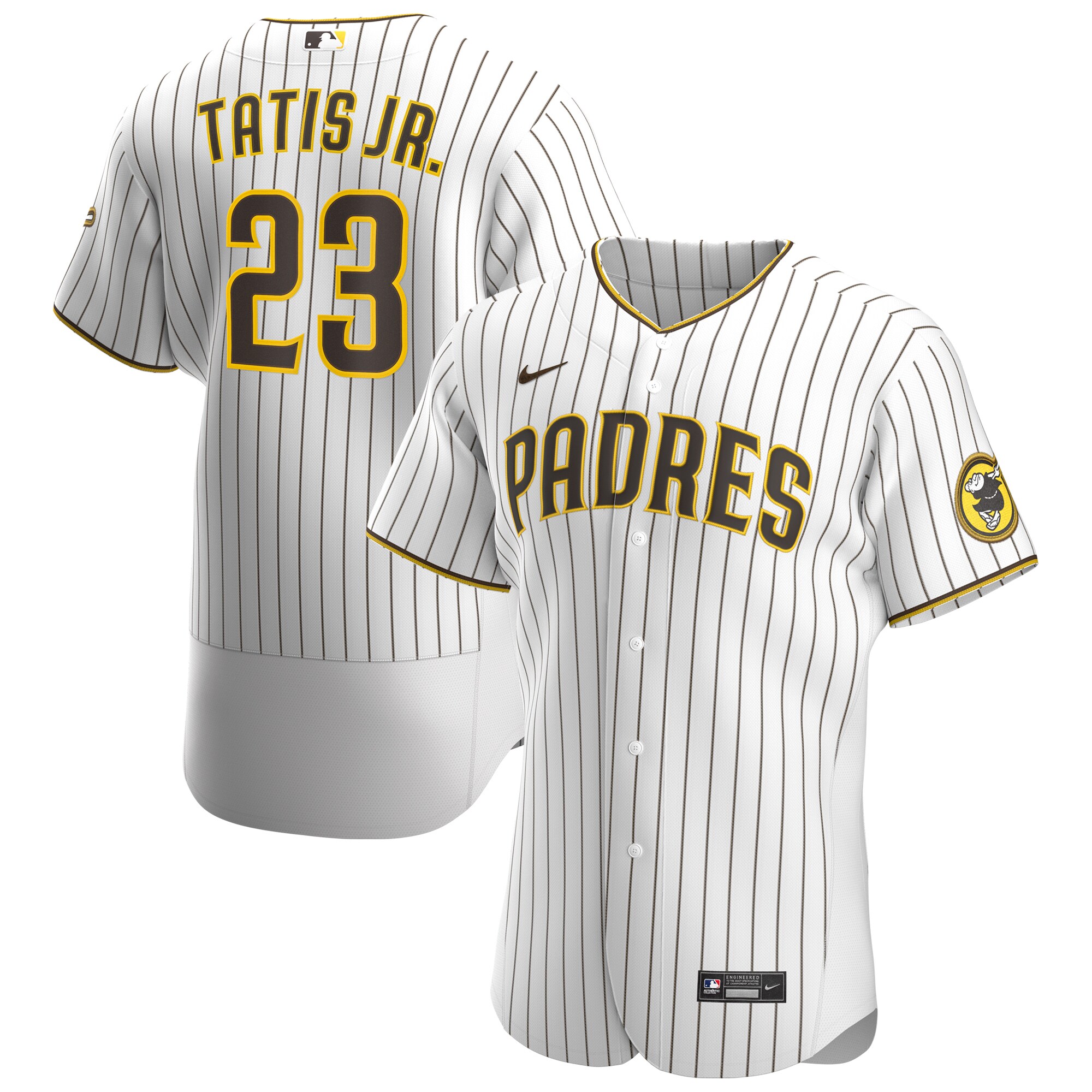 Men's San Diego Padres Fernando TatÃ­s Jr. White/Brown Home Player Jersey