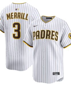 Men's San Diego Padres Jackson Merrill White Alternate Limited Player Jersey