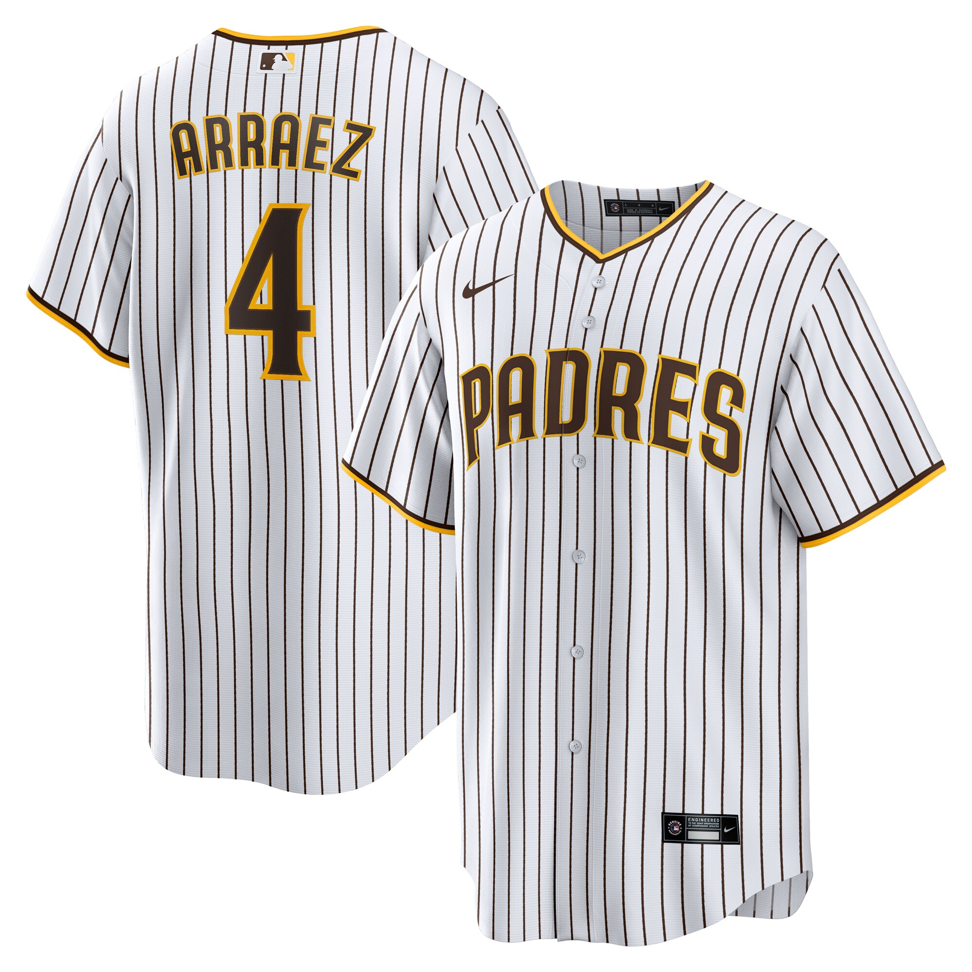 Men's San Diego Padres Luis Arraez White Home Jersey