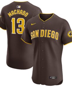 Men's San Diego Padres Manny Machado Brown Road Elite Player Jersey