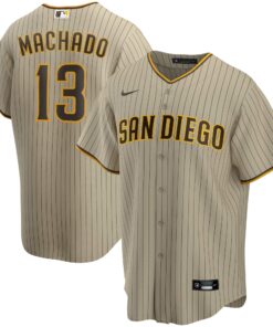 Men's San Diego Padres Manny Machado Tan Alternate Player Jersey