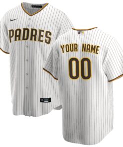 Men's San Diego Padres White Home Custom Jersey
