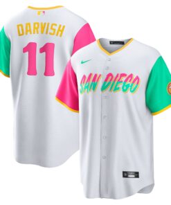 Men's San Diego Padres Yu Darvish White City Connect Player Jersey