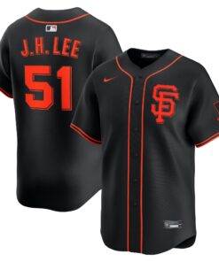 Men's San Francisco Giants Jung Hoo Lee Black Alternate Limited Player Jersey
